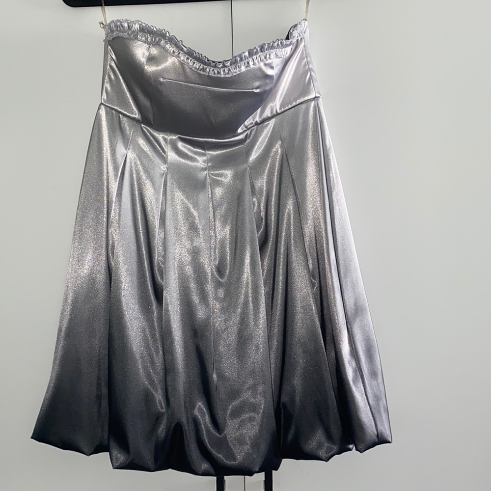 Ombre Strapless Semi Formal Dress